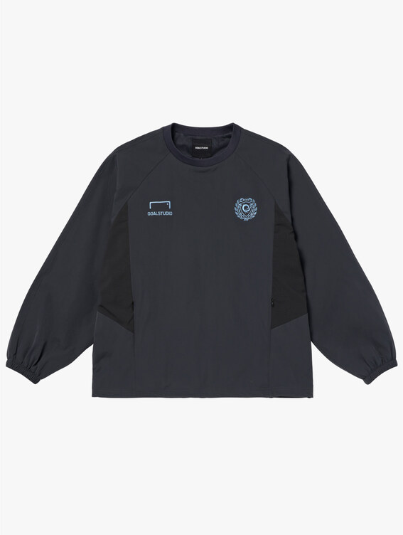 [SALE 10%] DFC 24 WOVEN TRAINING PULLOVER-CHARCOAL