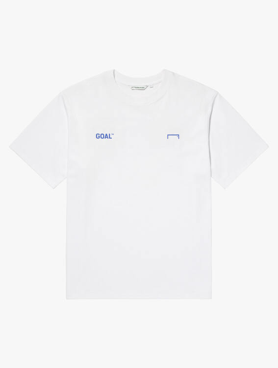 GOALSTUDIO AIR MESH GOOOAL TEE-WHITE