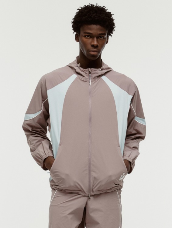 [PACE GOAL 10%] M`S COLOR-BLOCK JACKET-BROWN