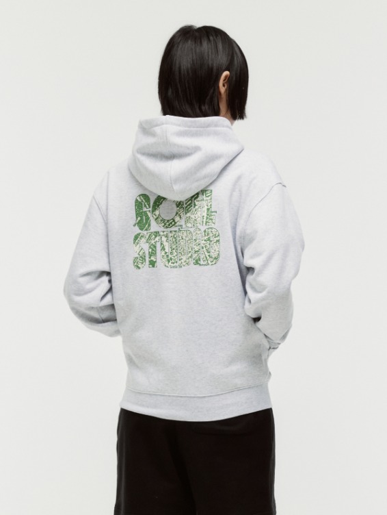 [PACE GOAL 10%] MAP LOGO HOOD ZIP-UP-MELANGE GREY