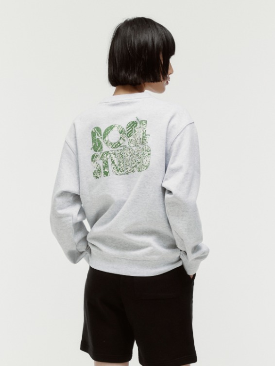 [PACE GOAL 10%] MAP LOGO CREWNECK-MELANGE GREY