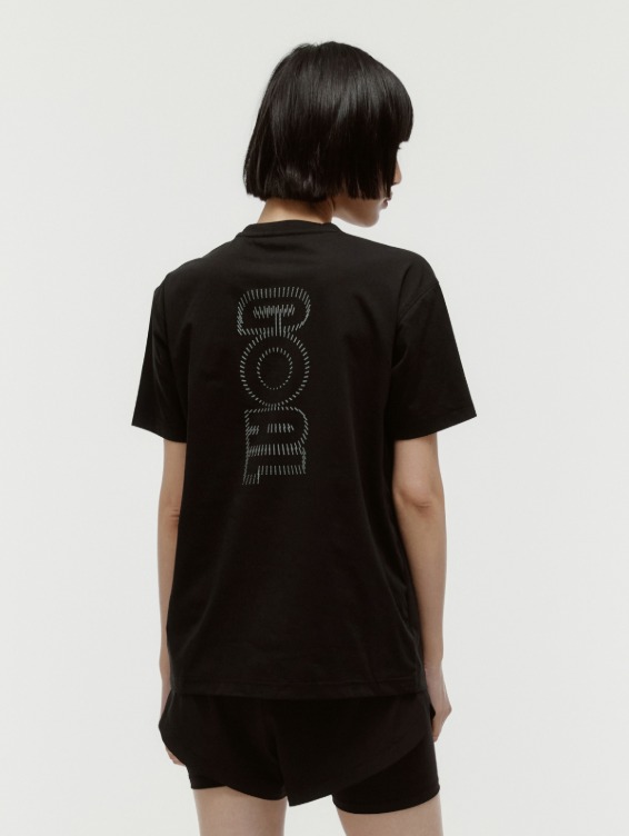 [ACTIVE SALE 20%] GOAL DOT LOGO AIRDRY TEE-BLACK