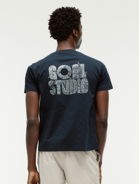 [ACTIVE SALE 20%] MAP LOGO AIRDRY TEE-NAVY