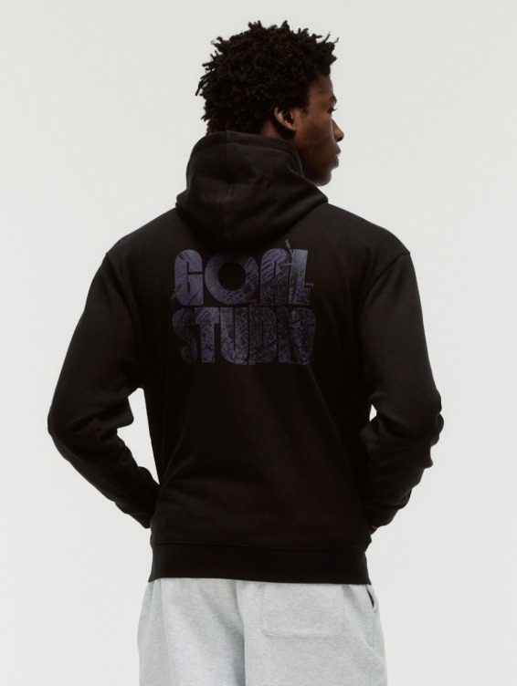 [SALE 10%] MAP LOGO HOOD ZIP-UP-BLACK