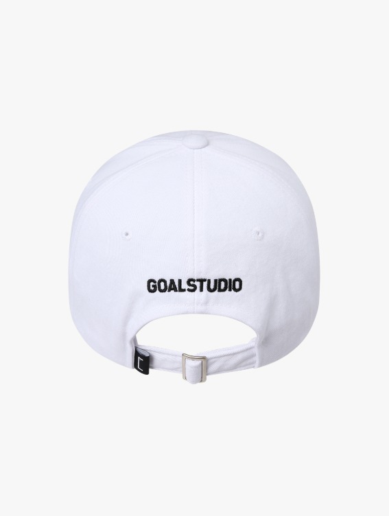 GOALSTUDIO SIGNATURE LOGO BALL CAP - WHITE