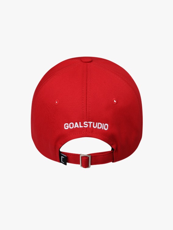 GOALSTUDIO [40%]WHO KNOWS G LOGO BALL CAP - RED