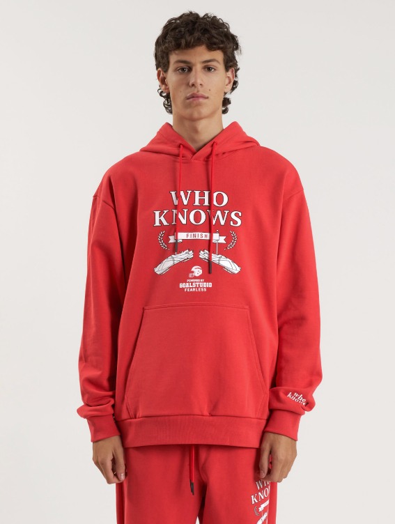 [50%]WHO KNOWS BOBSLEIGH HOODIE - RED