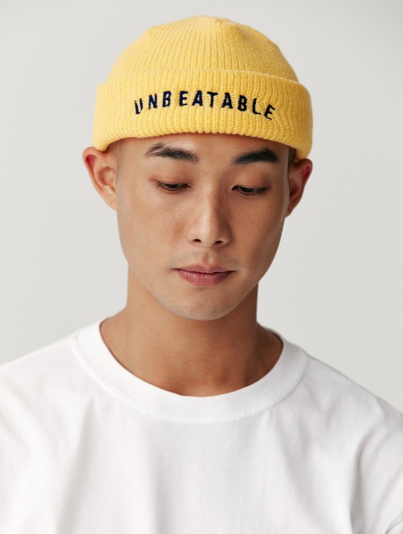 [SOLD OUT][20%]KOMPAKT GOAL LETTERING BEANIE - YELLOW