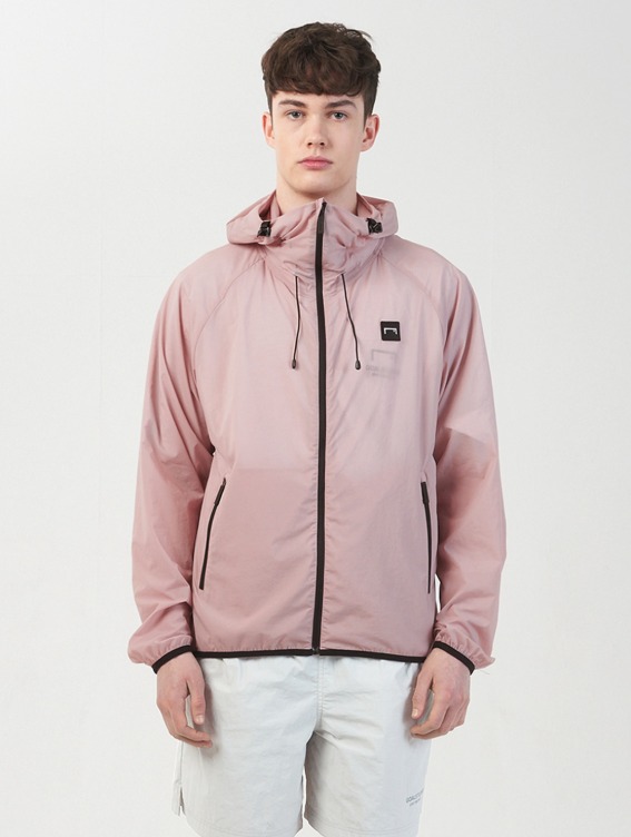 SIGNATURE WOVEN STRETCH HOODED JACKET-PINK