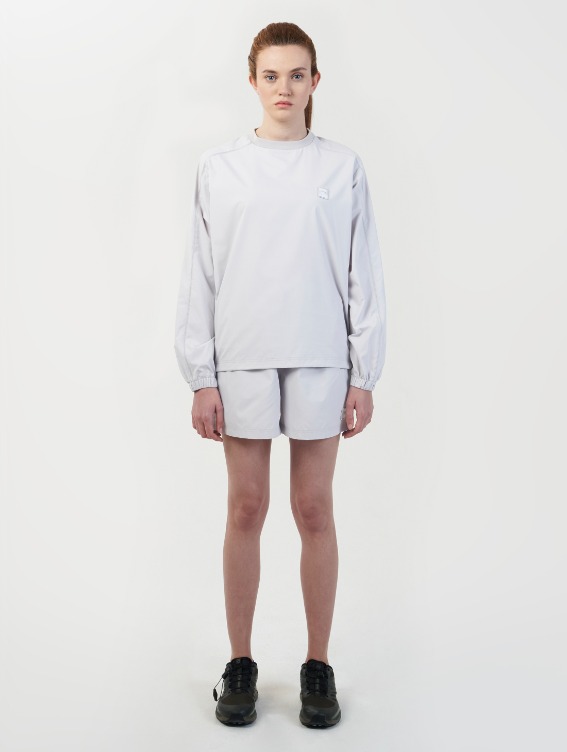 [10% OFF] SIGNATURE WOVEN STRETCH LONG SLEEVE TEE&amp;SHORTS-LIGHT BEIGE