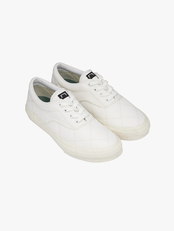 [SALE 10%] QUILTED CLASSIC SNEAKERS-WHITE