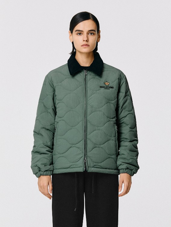 [SALE 50%] LONDON SERIES QUILTED JACKET-LIGHT GREEN