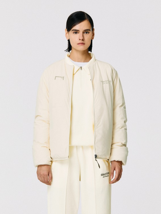 [50% SALE] EMBO THIN REVERSIBLE DOWN CARDIGAN-IVORY