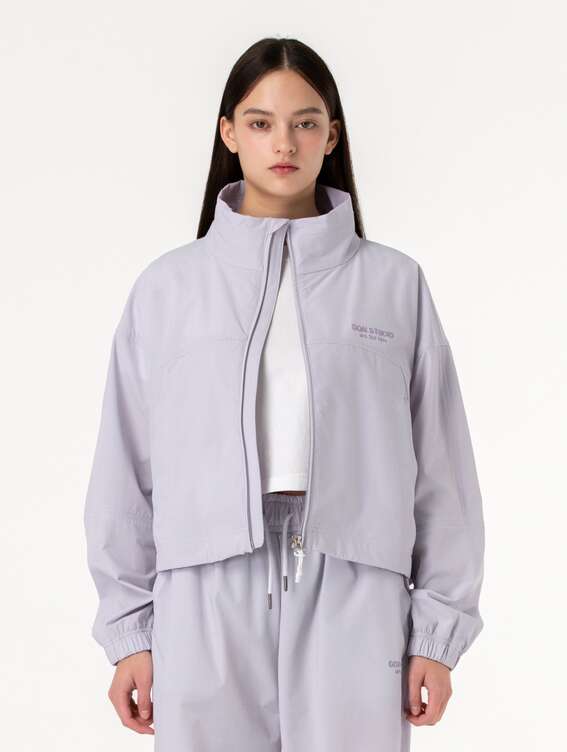 [OUTER 10% SALE] WOMEN`S STRETCH NYLON CROPPED JACKET-LAVENDER