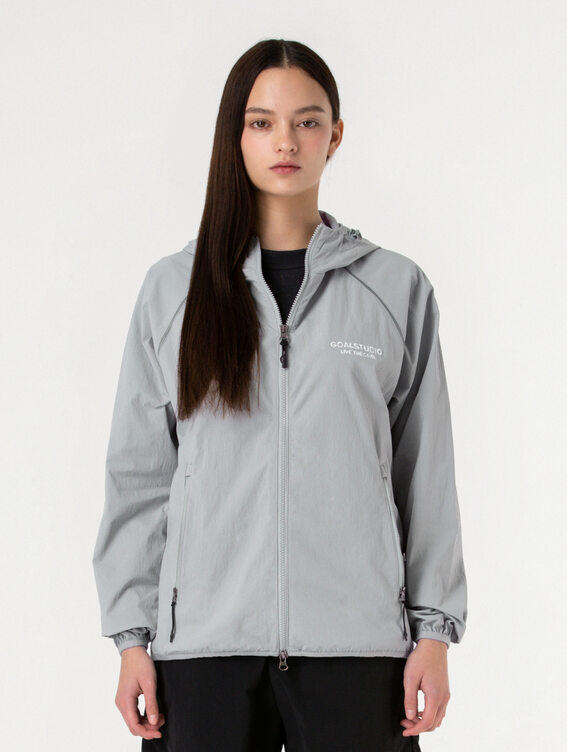 [OUTER 10% SALE] AIR THROUGH STRETCH HOODED JACKET-GREY