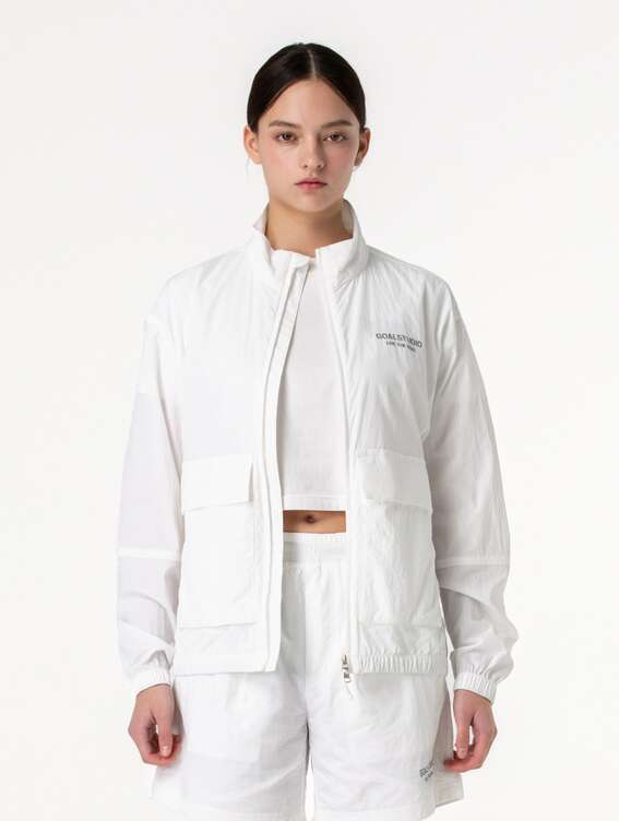 [SALE 20%] ESSENTIAL OUT POCKET JACKET-WHITE