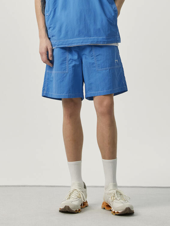 [WOVEN SALE 10%] ESSENTIAL RIPSTOP SHORTS-BLUE