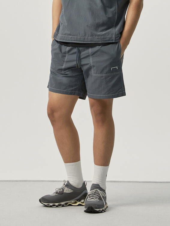 [WOVEN SALE 10%] ESSENTIAL RIPSTOP SHORTS-CHARCOAL