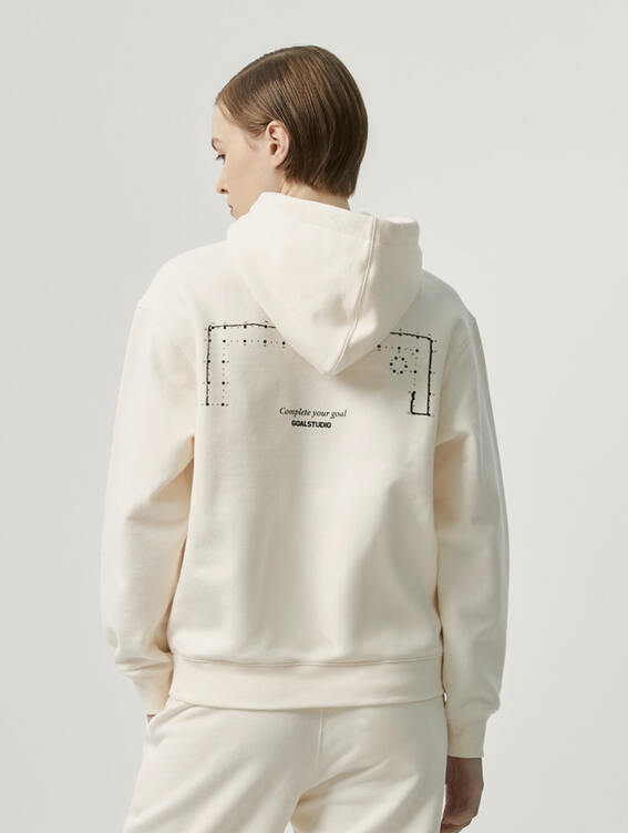 COMPLETE YOUR GOAL HOODIE-IVORY