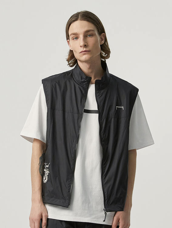 [WOVEN SALE 10%] FC GLOW RIPSTOP VEST-BLACK