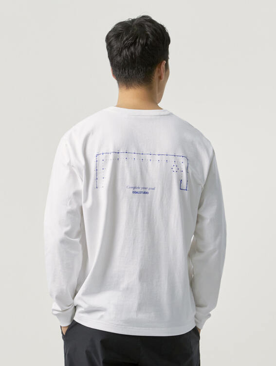 [MID SALE 10%] COMPLETE YOUR GOAL LONG SLEEVE TEE-WHITE