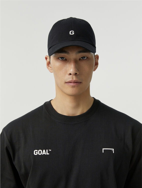 SMALL G LOGO BALL CAP-BLACK