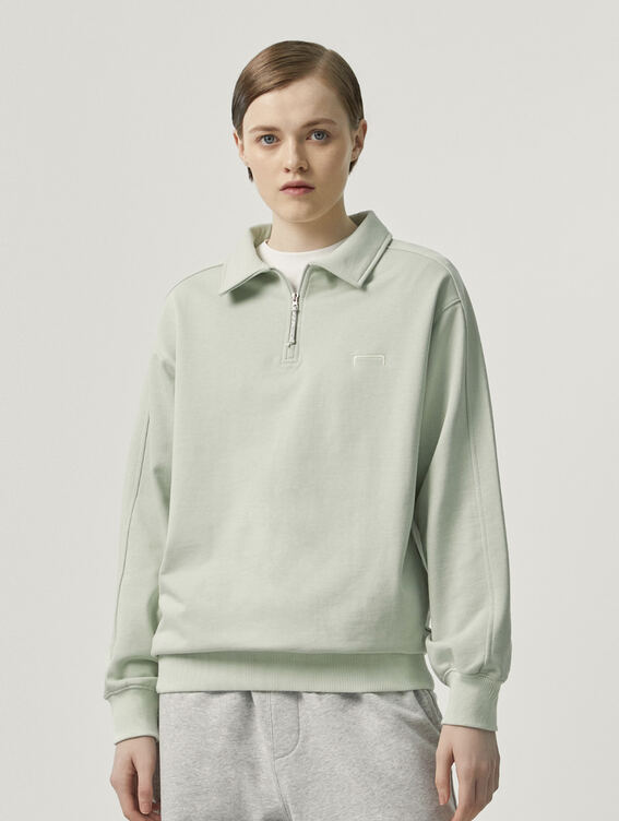 [가정의 달 30%] LETTERING LOGO QUARTER ZIP-UP-MINT