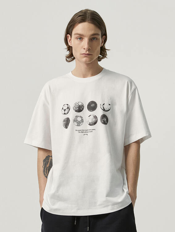 GOALSTUDIO BALL ARCHIVE TEE-WHITE