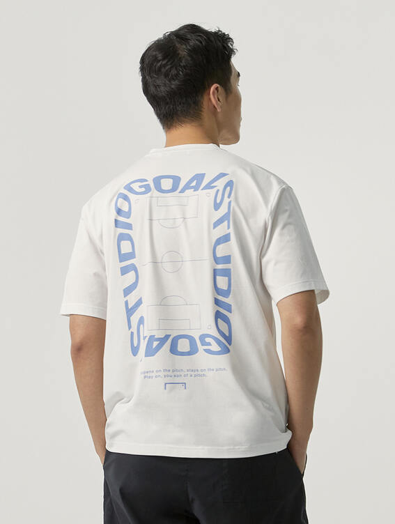 GOALSTUDIO AIR DRY GOAL PITCH TEE-WHITE