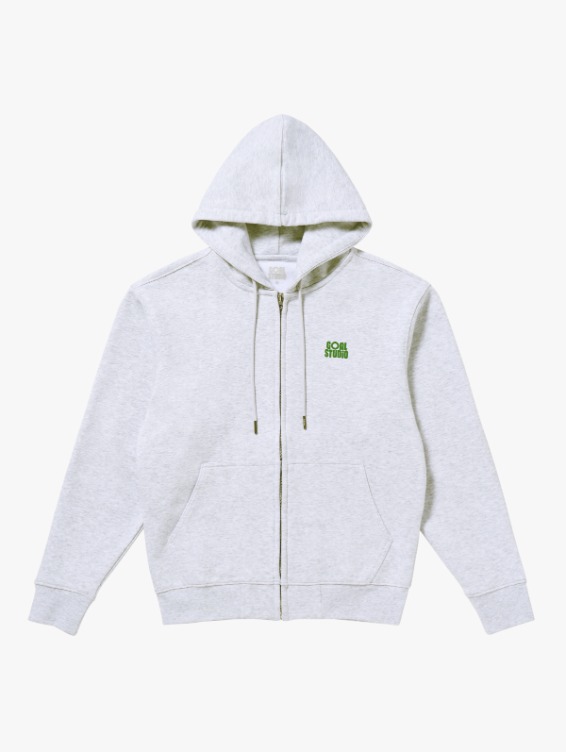 [PACE GOAL 10%] MAP LOGO HOOD ZIP-UP-MELANGE GREY