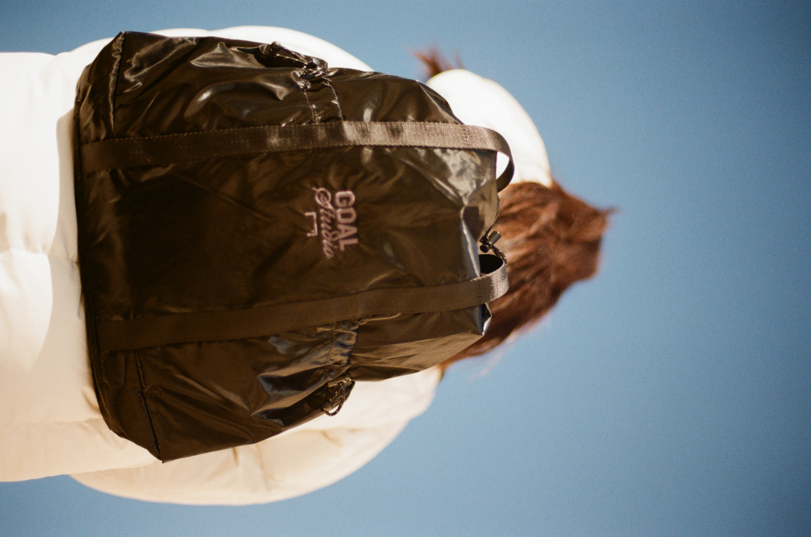 GLOSSY STRING BAG-BLACK - GOALSTUDIO