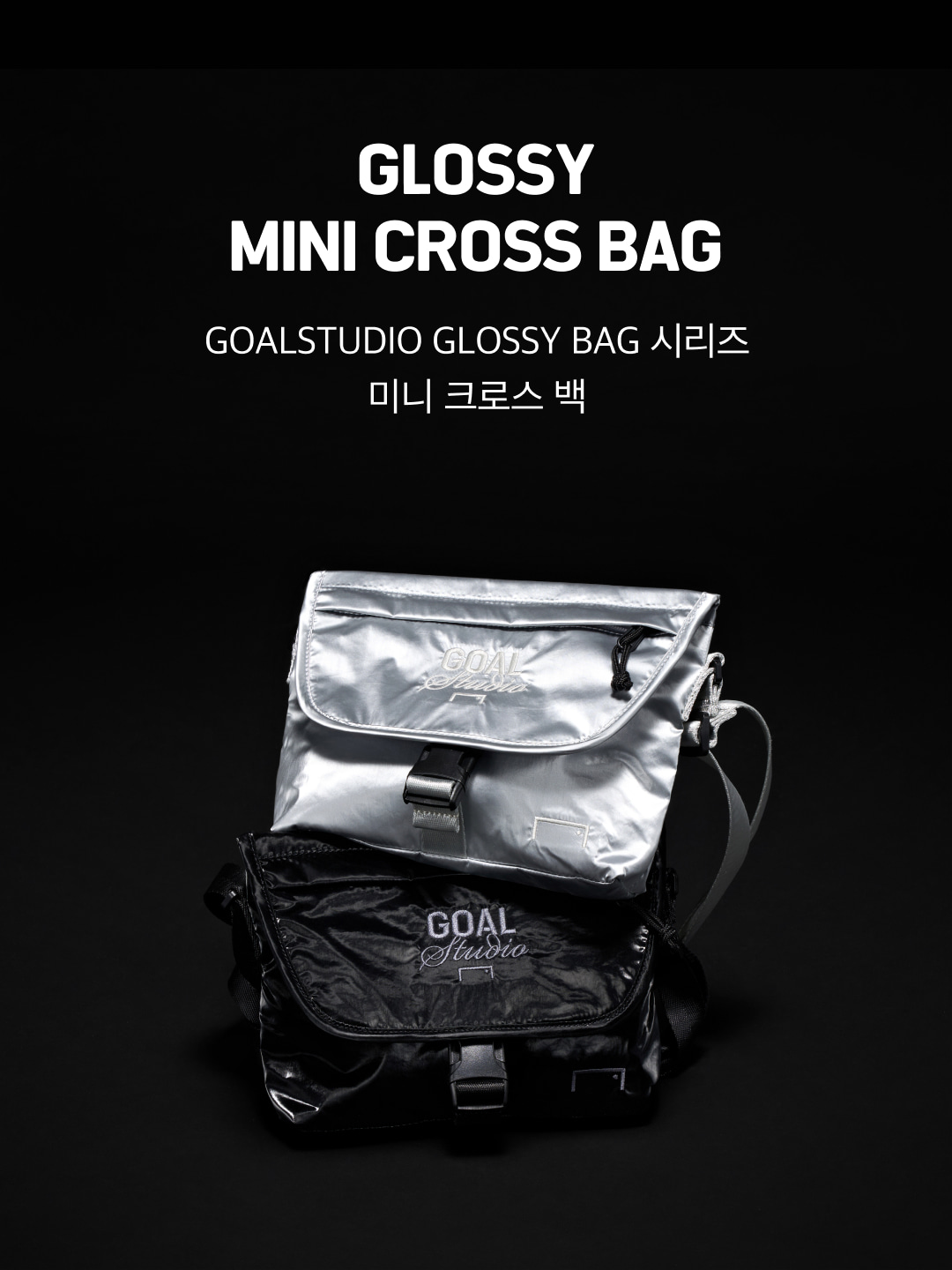 ★GOAL STUDIO★ GLOSSY STRING BAGBLACK G5XBG110#BK GLOSSY STRING BAG-BLACK - GOALSTUDIO