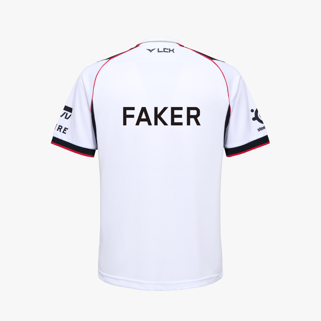 T1ユニフォーム　fakerのネーム付き 2026 T1 UNIFORM JERSEY-WHITE - GOALSTUDIO