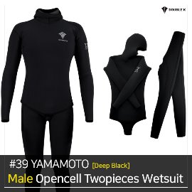 Double K Freediving #39 YAMAMOTO 3/5/7mm Men&amp;#39;s Two Piece Diving Suit Deep Black