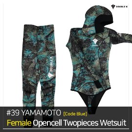Double K Diving Wetsuit #39 YAMAMOTO Womens Open Cell Two Piece/CodeBlue