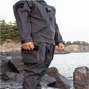 Double K [Custom Dry Suit] Titan Dry Suit Double Ripstop Roombus_Silver black