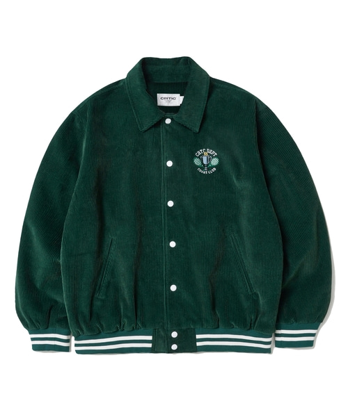 CRTC DEPT Corduroy Varsity Jacket Green