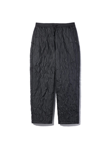 FLAME QUILTING PANTS BLACK