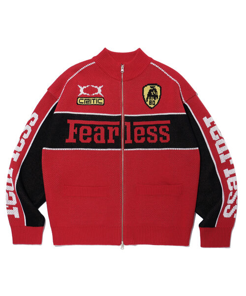 FEARLESS RACING ZIP-UP KNIT RED
