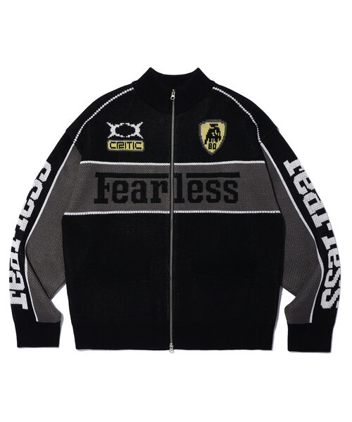 FEARLESS RACING ZIP-UP KNIT BLACK