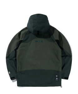 3 TONE HOODED PARKA FOREST GREEN