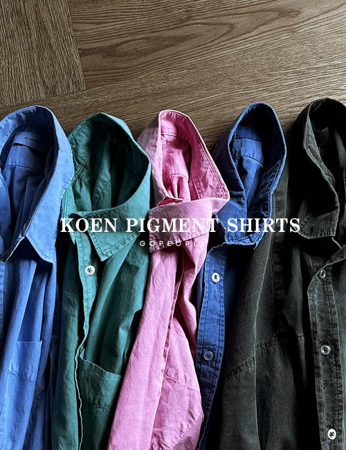 코엔 피그먼트 오버셔츠(7color) (입고지연 5.9(목) 입고예정)