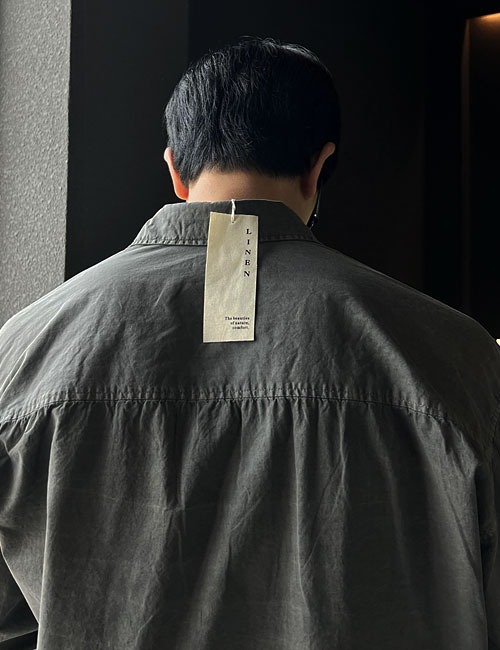 [Linen summer] 피그먼트 셔츠(cool fabric) (차콜 , 아이보리 6.7(금) 입고예정)