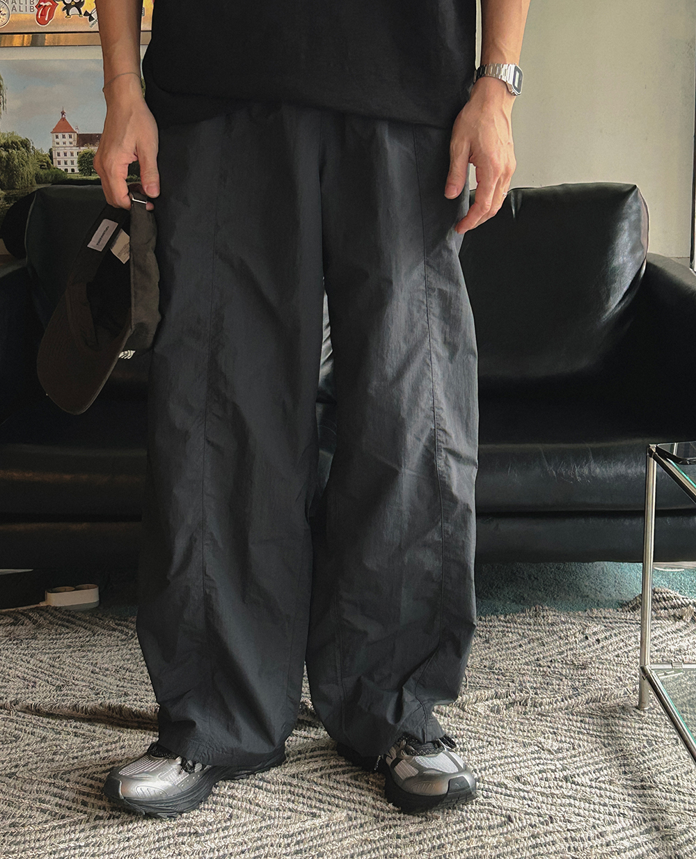 반팔 티셔츠 모델 착용 이미지-S1L98