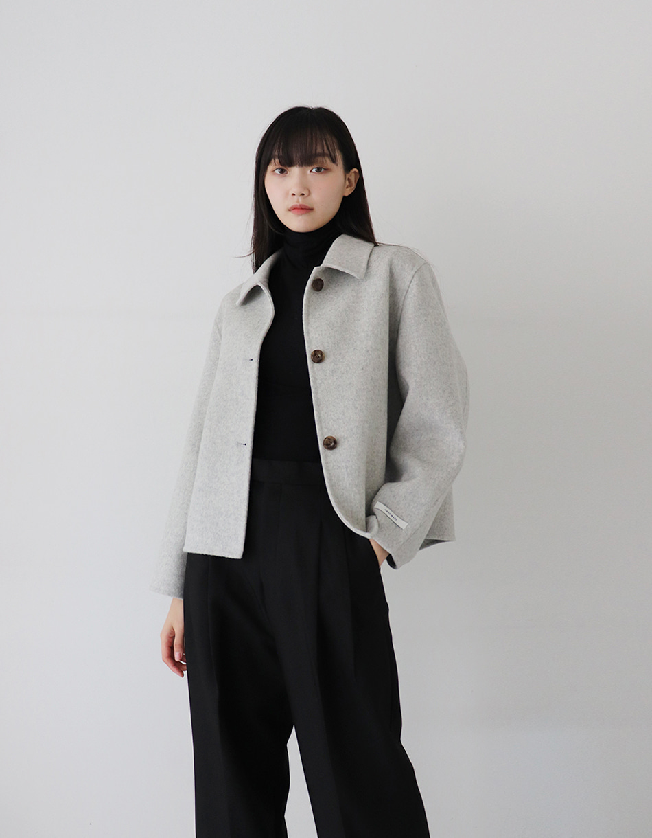 wool crop short coat