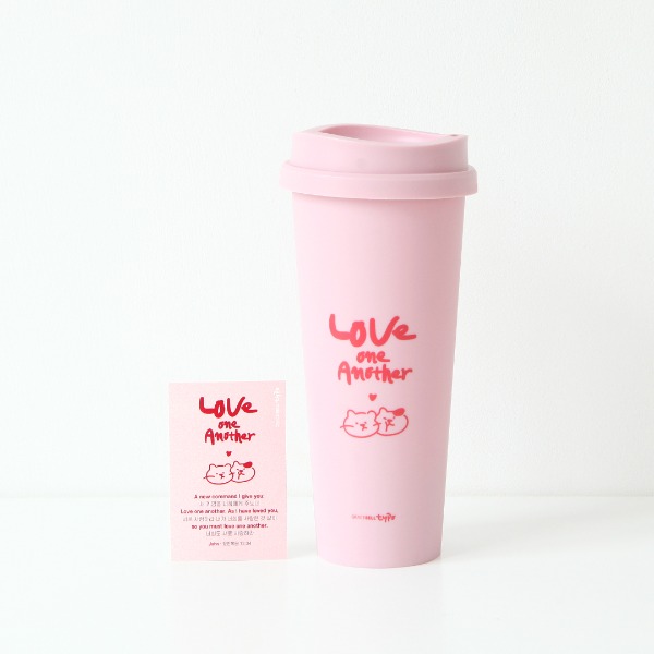 Gracebell Typo Reusable Tumbler (650ml) 01. Love one another