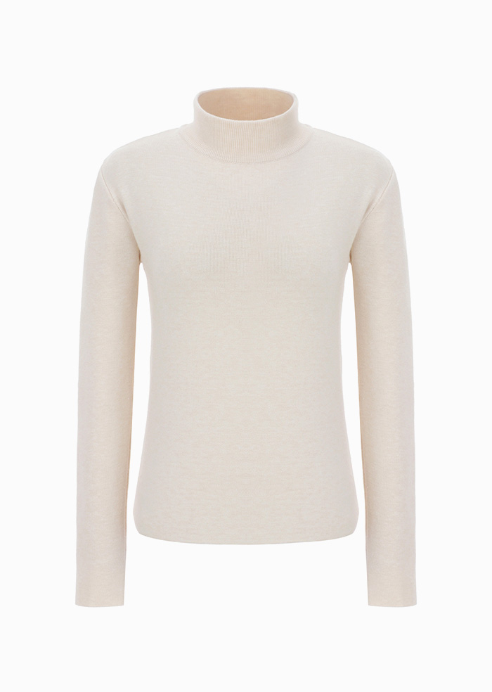 Rothy Half Turtle-neck Knit Top (Oatmeal)