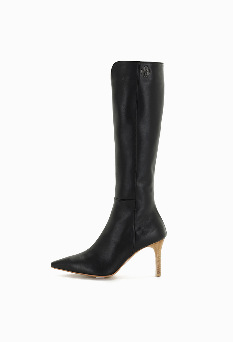Grace Leather Long Boots (Black)
