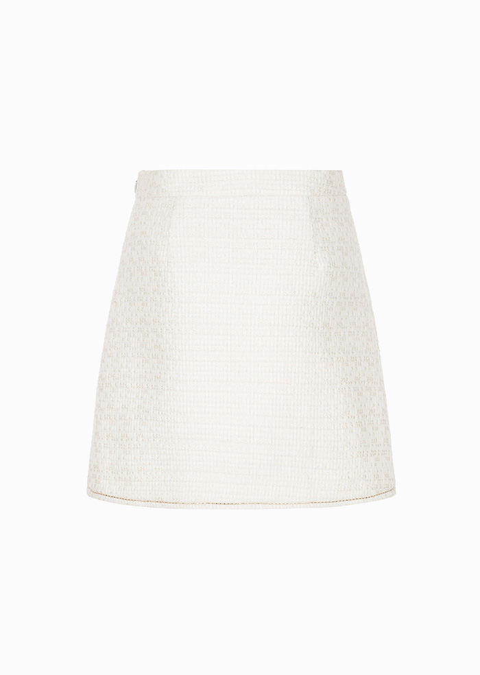 Irene Tweed Skirt (Ivory)