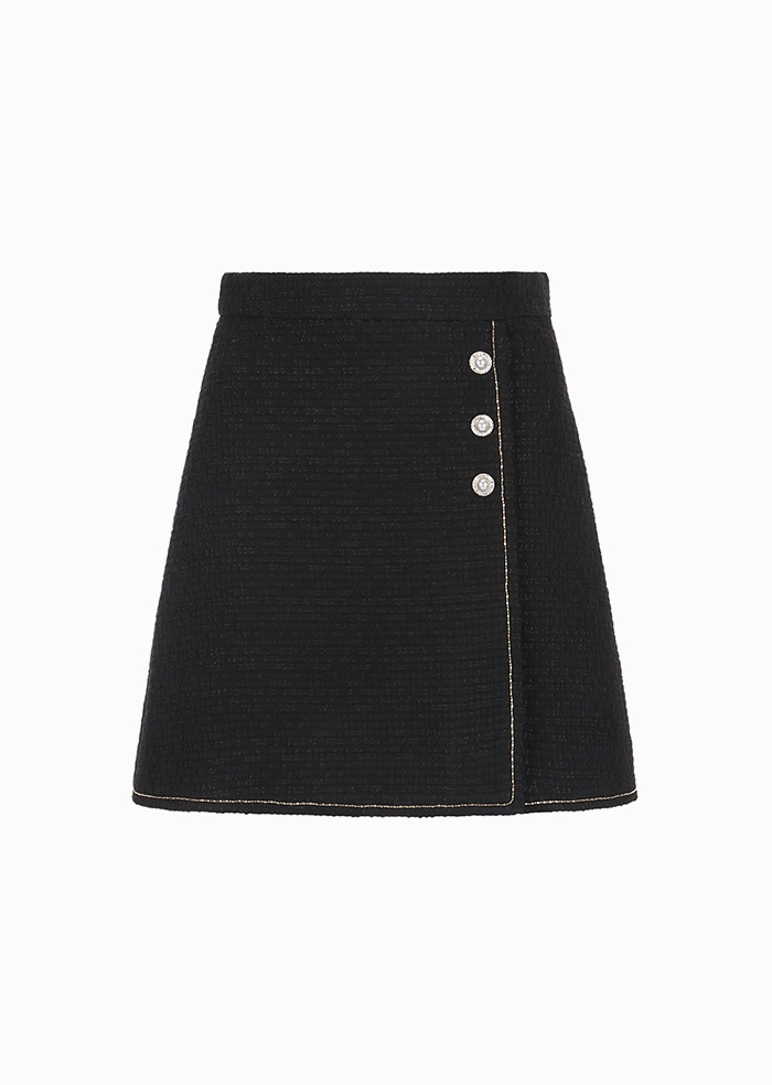 Irene Tweed Skirt (Black)